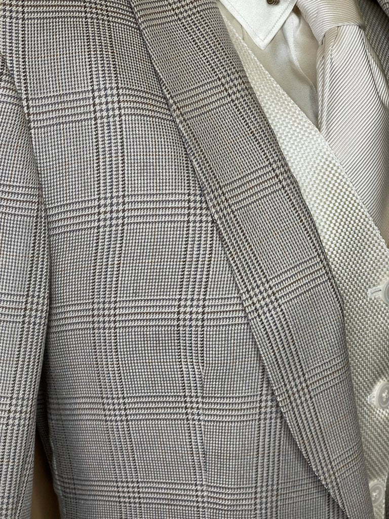 DAY COAT BROWN/CREAM GLEN PLAID