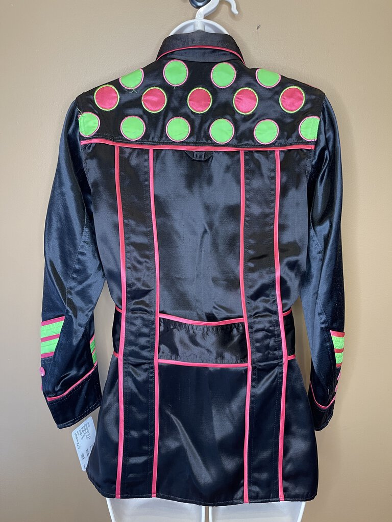 ROAD SILKS BLACK WITH PINK/GREEN