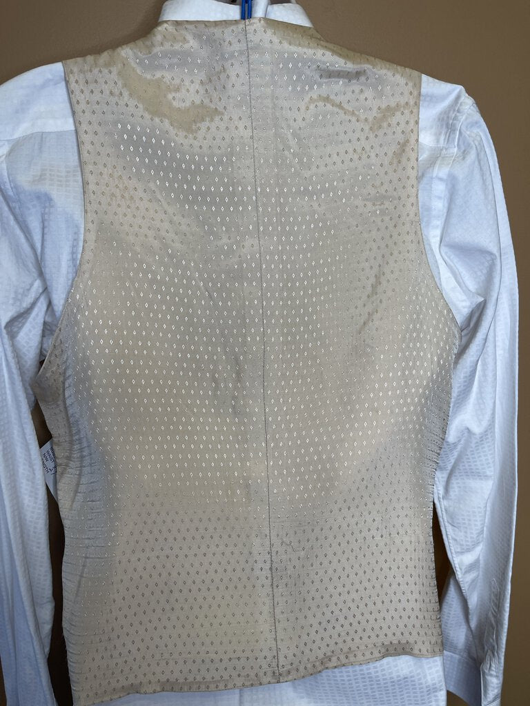 BROWN WINDOWPANE VEST