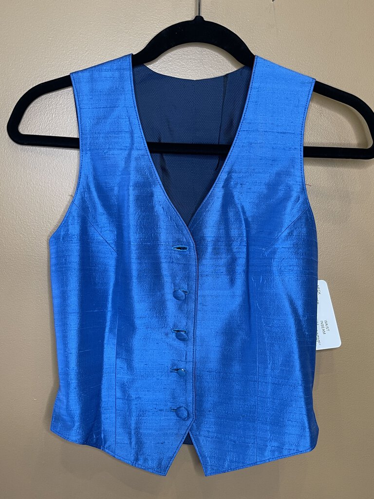 BLUE AND BURGUNDY REVERSIBLE VEST SHOW SEASONS