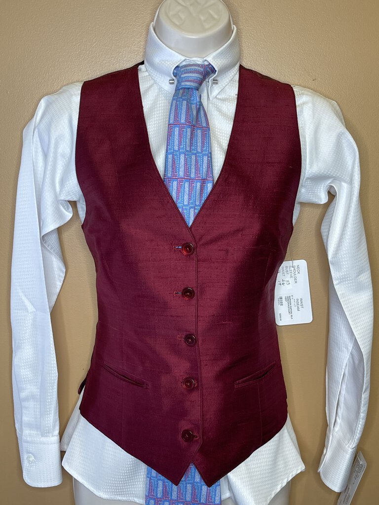 BLUE AND BURGUNDY TIE