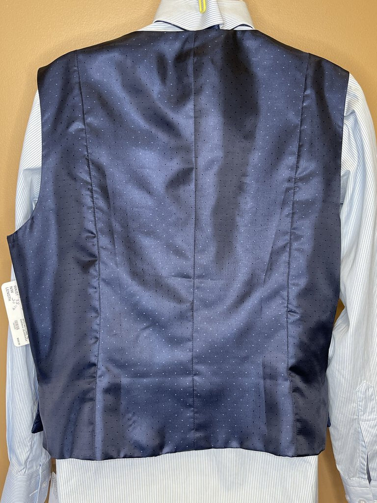 BLUE PAISLEY VEST WITH MATCHING TIE MARSHA DEARRIAGA