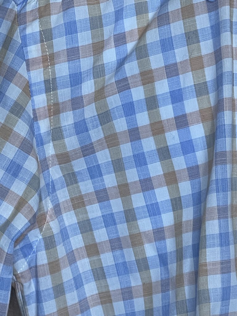 BLUE AND ORANGE CHECK SHIRT BECKER BROTHERS