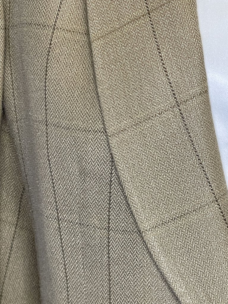 TAN WITH BROWN WINDOWPANE DAY COAT