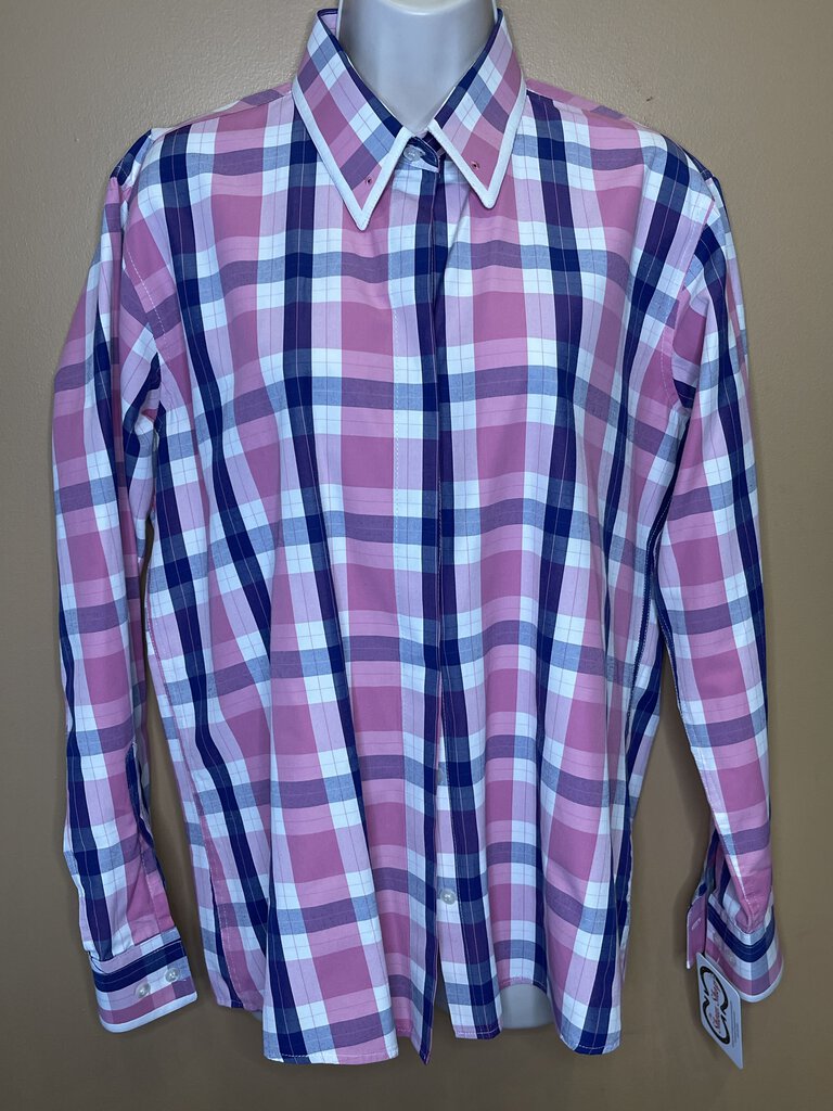 PINK AND BLUE PLAID MARSHA DEARRIAGA SHIRT