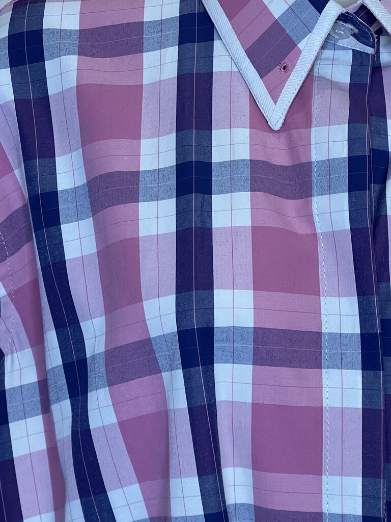 PINK AND BLUE PLAID MARSHA DEARRIAGA SHIRT