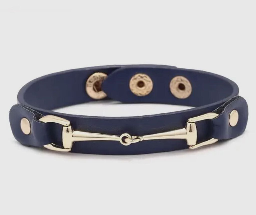 VEGAN LEATHER BRACELET SNAFFLE BIT
