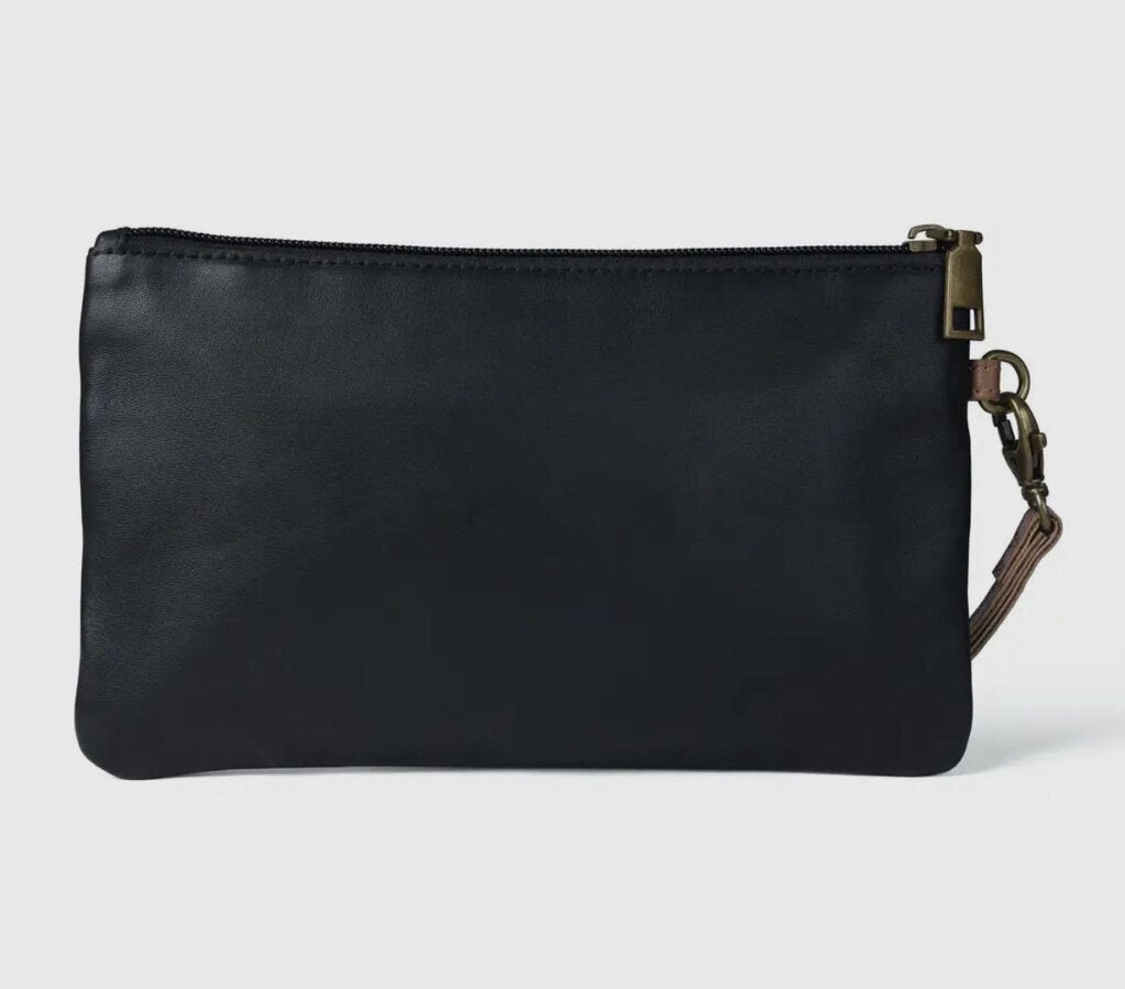 SNAFFLE BIT CLUTCH BAG BLACK