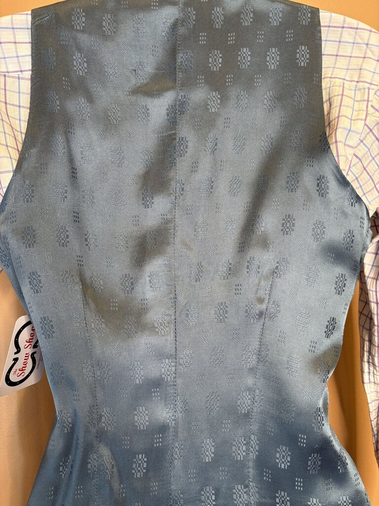 BLUE SATIN BECKER BROTHERS VEST