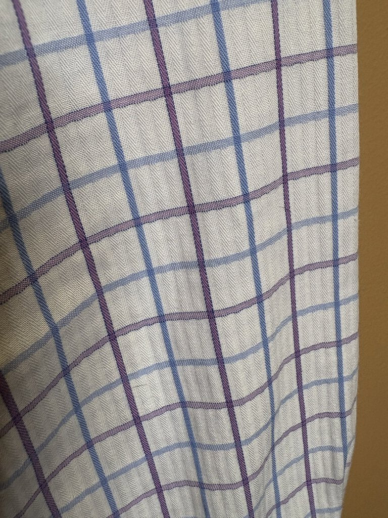 PURPLE AND BLUE CHECK BECKER BROTHERS SHIRT