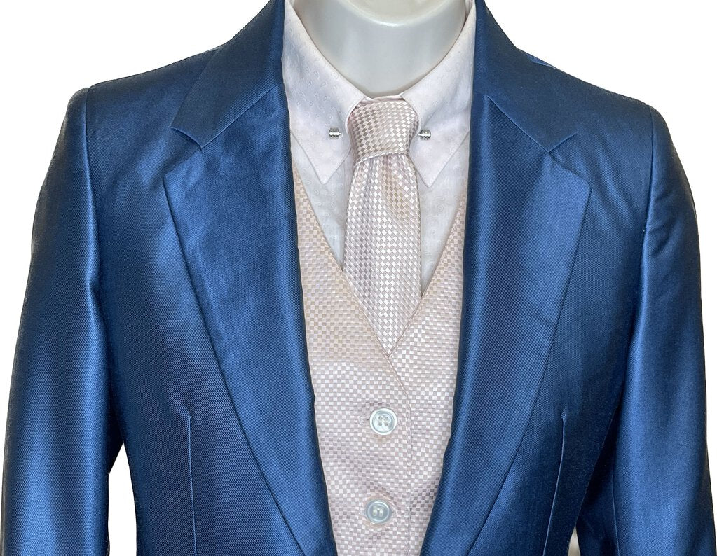 BLUE WITH SHEEN BECKER BROTHERS DAY SUIT