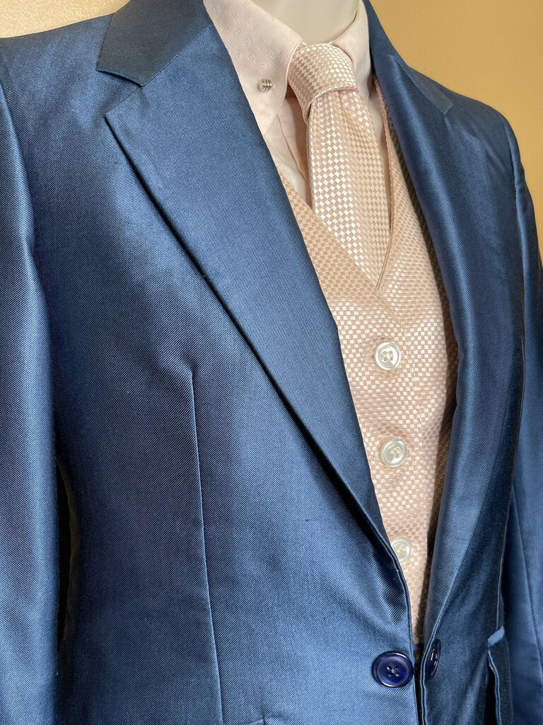 BLUE WITH SHEEN BECKER BROTHERS DAY SUIT