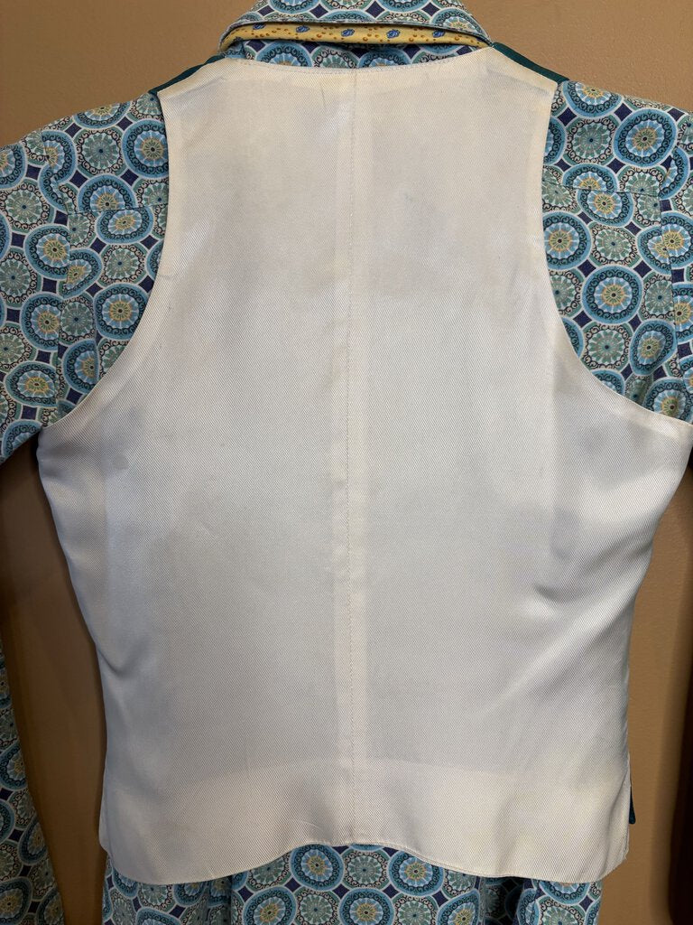 TEAL SATIN DEREGNAUCOURT VEST