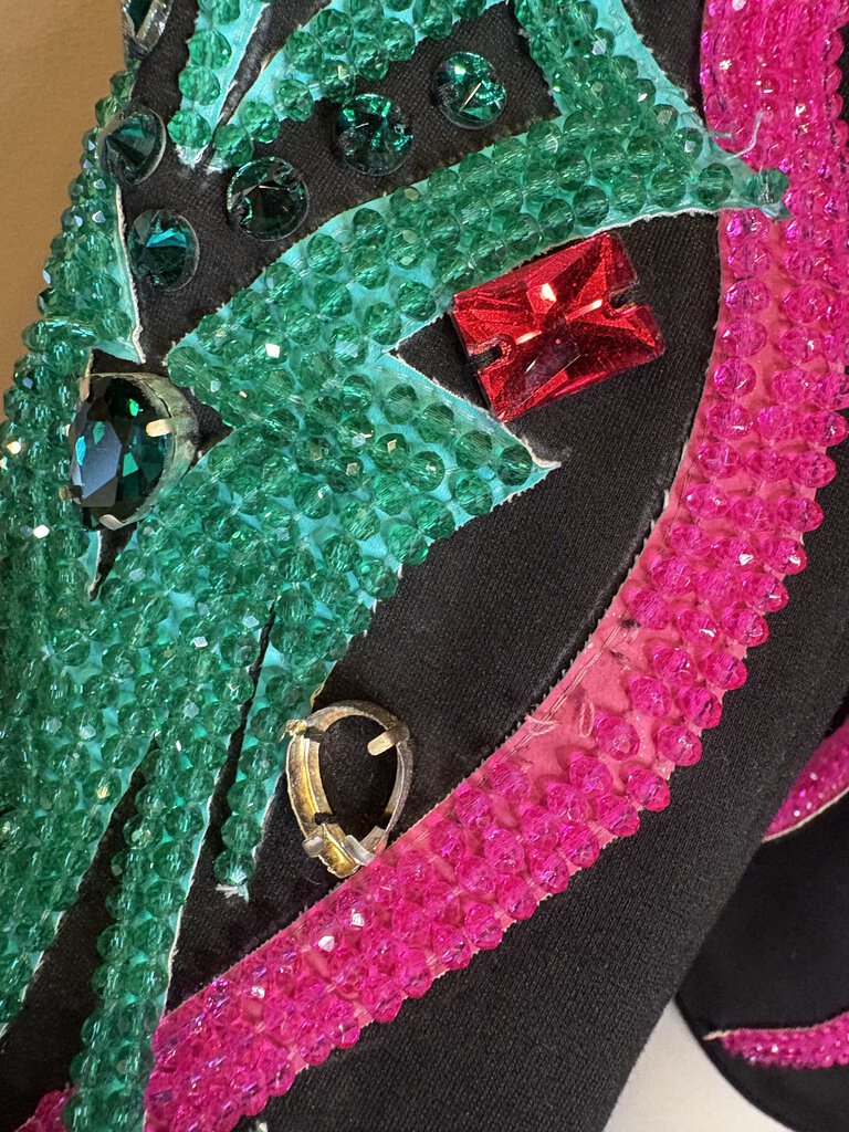PINK AND GREEN WITH STRETCH WESTERN JACKET