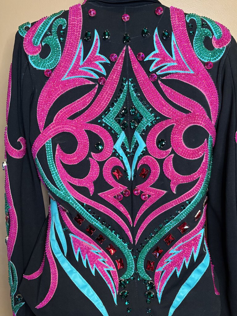 PINK AND GREEN WITH STRETCH WESTERN JACKET