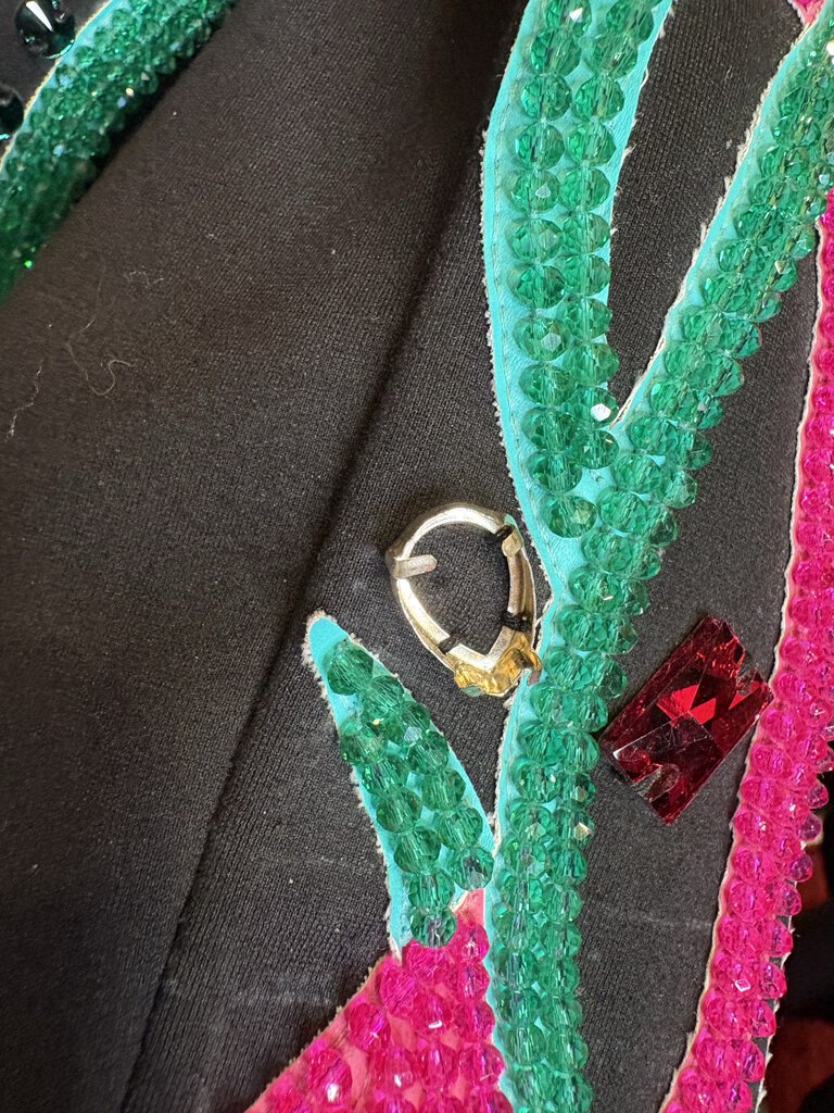 PINK AND GREEN WITH STRETCH WESTERN JACKET