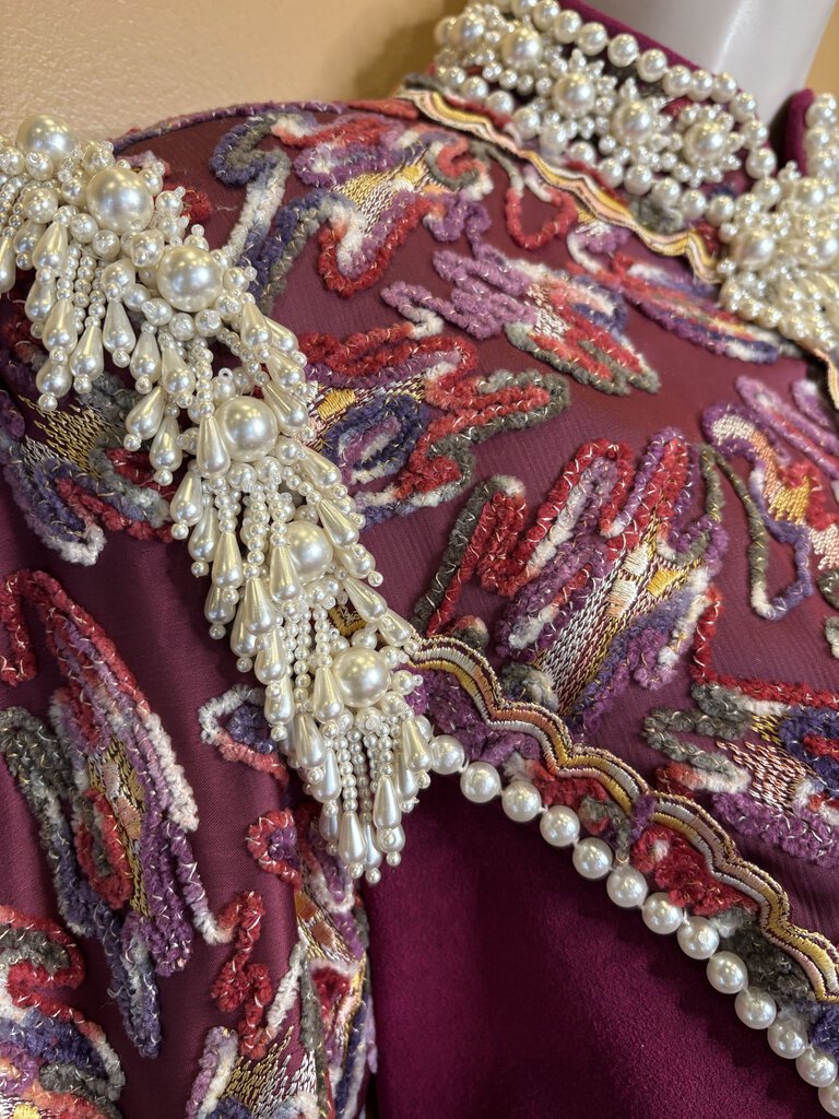 PURPLE WITH PEARL WESTERN JACKET AND MATCHING CHAPS