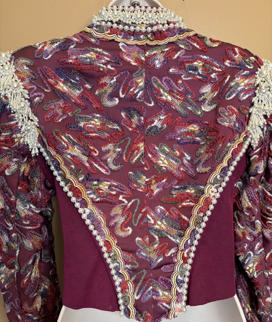 PURPLE WITH PEARL WESTERN JACKET AND MATCHING CHAPS