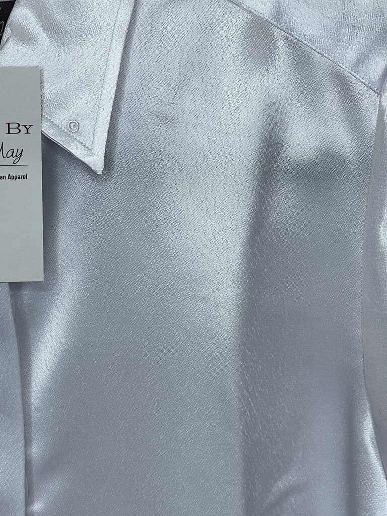 WHITE SATIN ELLIE MAY SHIRT
