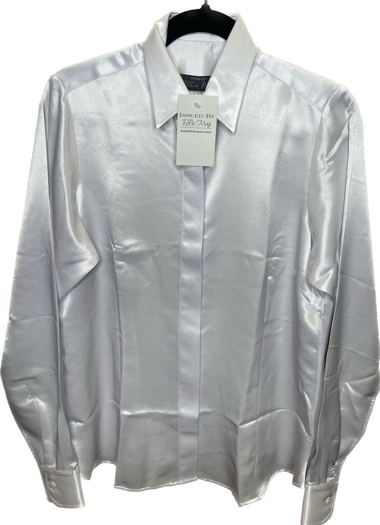 WHITE SATIN ELLIE MAY SHIRT