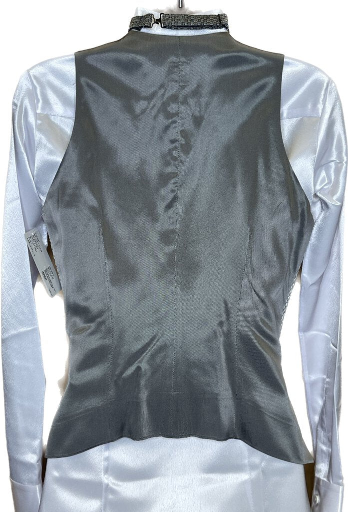 SILVER FORMAL VEST WITH 2 BOW TIES DEREGNAUCOURT
