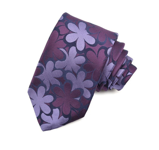 PURPLE FLOWERS DION TIE