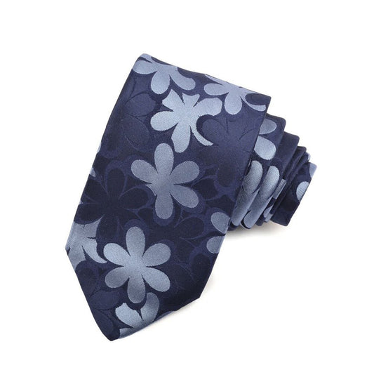 BLUE AND NAVY FLOWERS DION TIE