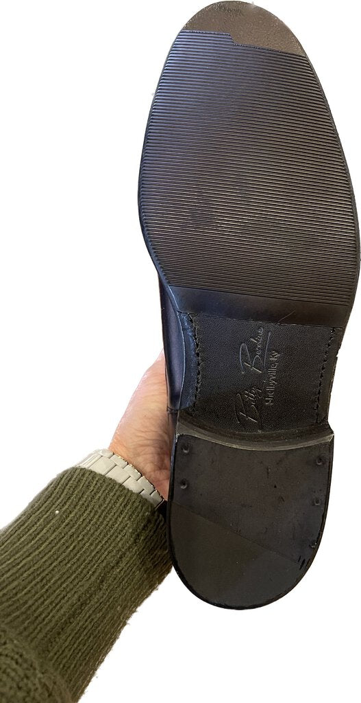 BLACK LEATHER WITH HAND STITCHED LEATHER SOLE BOOTS BY BETTY BERDINE