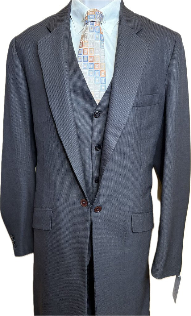 MEN'S BROWN PIN DOT CM SUIT WITH VEST AND 2 PAIR OF JODS