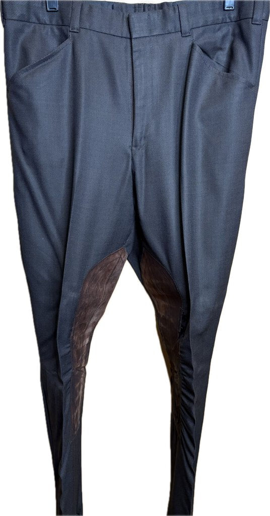 MEN'S BROWN PIN DOT CM SUIT WITH VEST AND 2 PAIR OF JODS