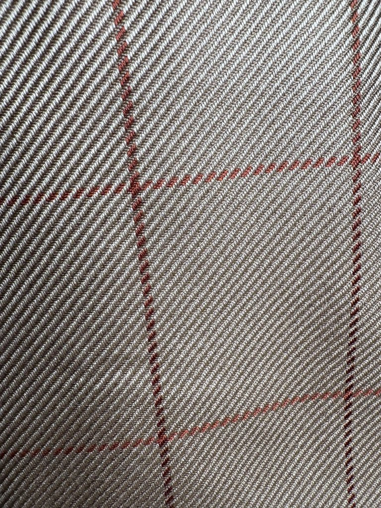 MEN'S BROWN WITH RUST WINDOWPANE BECKER BROTHERS VEST