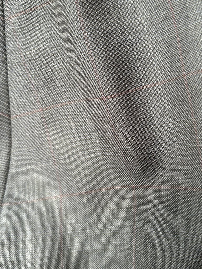 NAVY WITH SUBTLE BURGUNDY WINDOWPANE DEREGNAUCOURT JODS