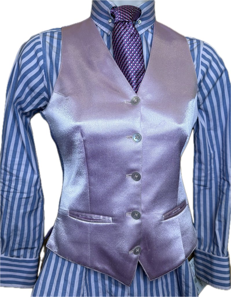 PINK SATIN VEST