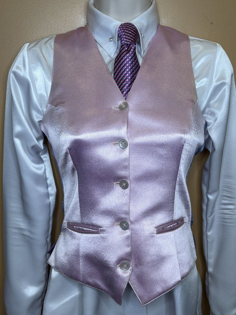 WHITE SATIN ELLIE MAY SHIRT