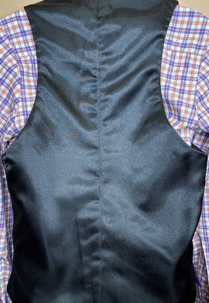 PURPLE DUPIONI SILK VEST DEREGNAUCOURT