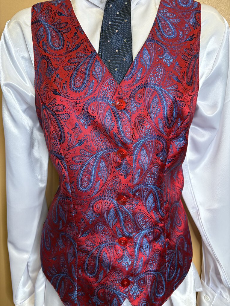 RED PAISLEY VEST HARTMEYER