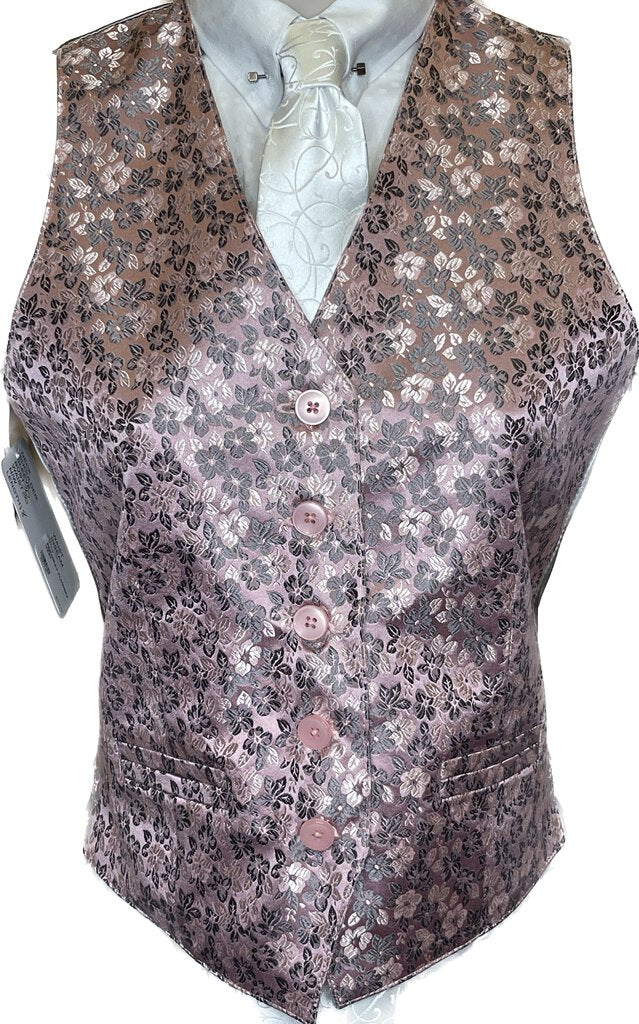 PINK/GRAY FLOWERS VEST