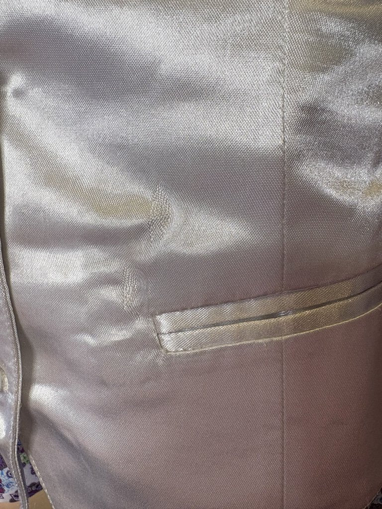 WHITE SATIN VEST BECKER BROTHERS