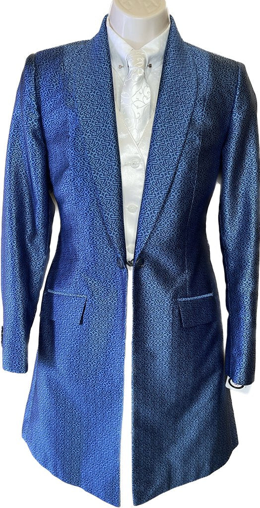 BLUE PATTERN DAY COAT BETTY BERDINE