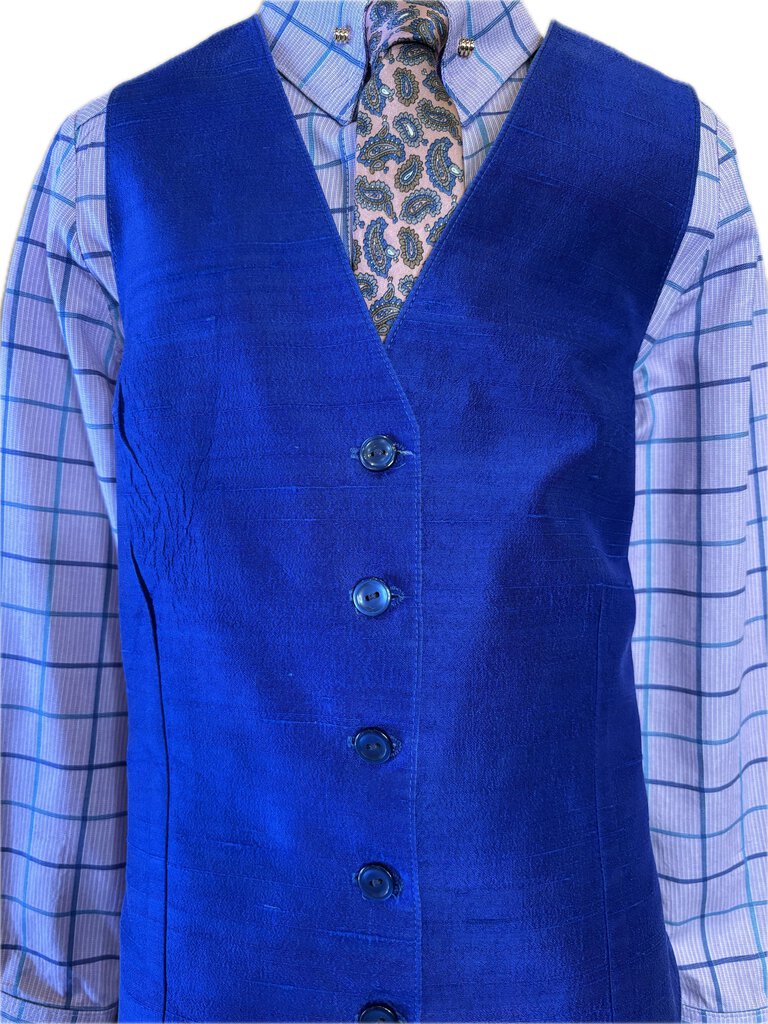 PURPLE WITH TEAL/BLUE WINDOWPANE SHIRT