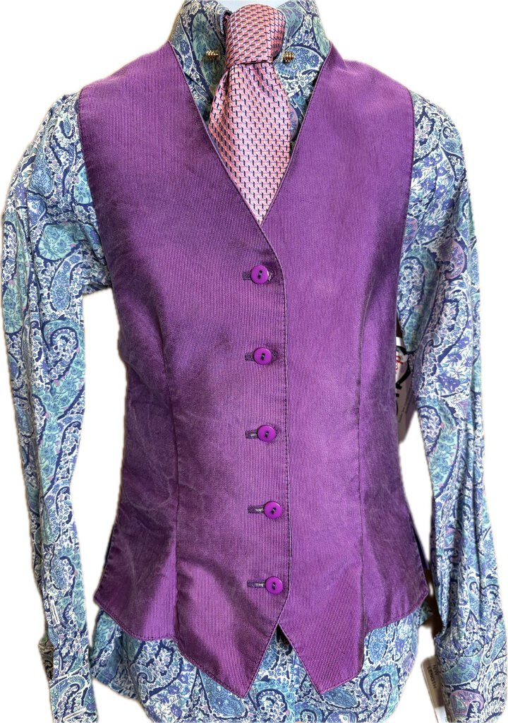 BLUE AND PURPLE PAISLEY DEREGNAUCOURT SHIRT