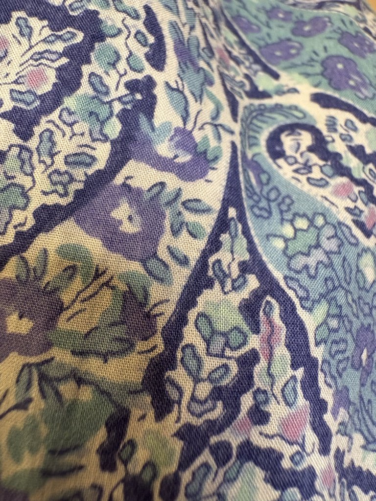 BLUE AND PURPLE PAISLEY DEREGNAUCOURT SHIRT
