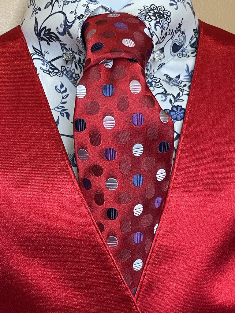 RED SATIN VEST