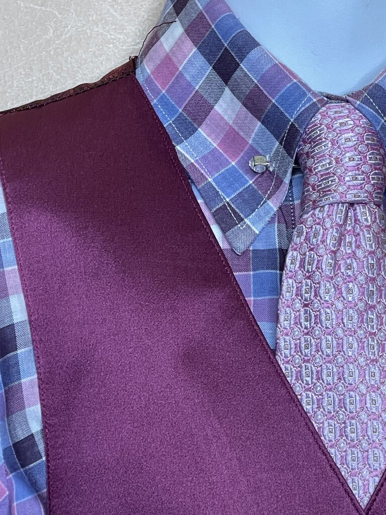 PURPLE, BLUE GRAY CHECK ELLIE MAY SHIRT