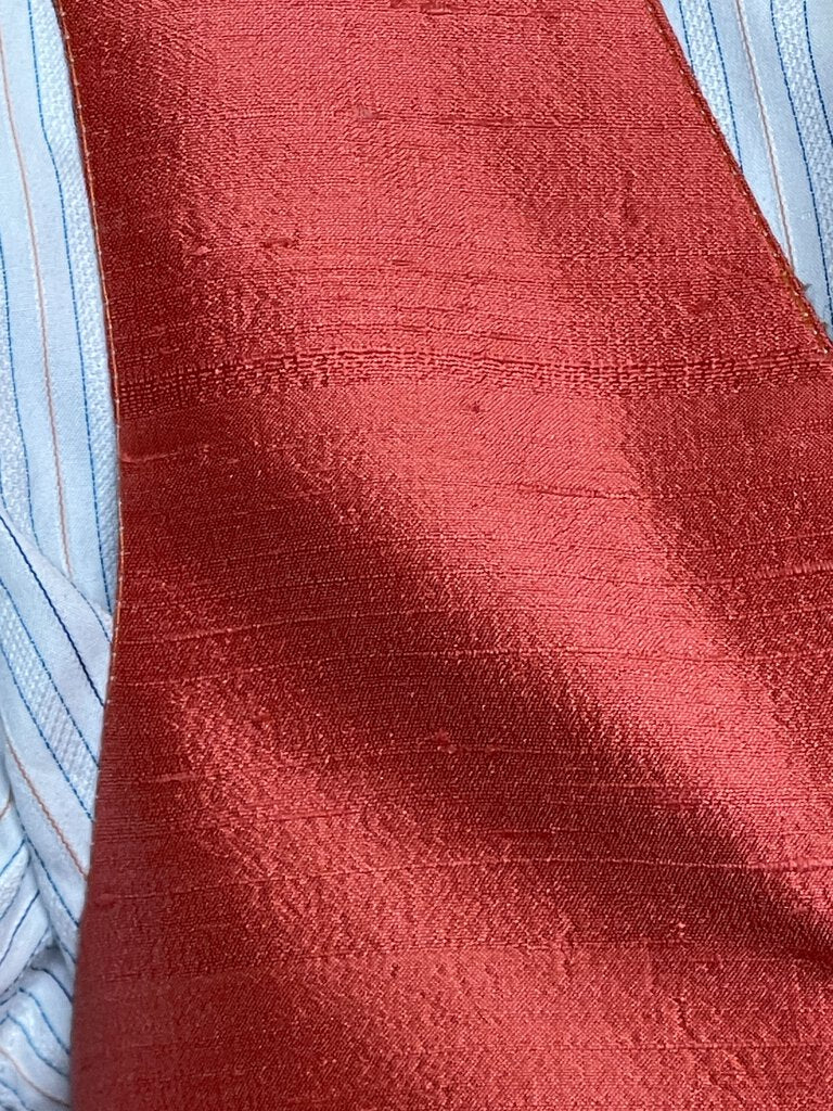 ORANGE DUPIONI SILK VEST