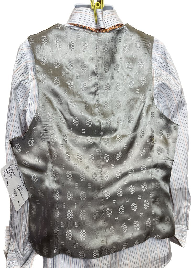 ORANGE DUPIONI SILK VEST