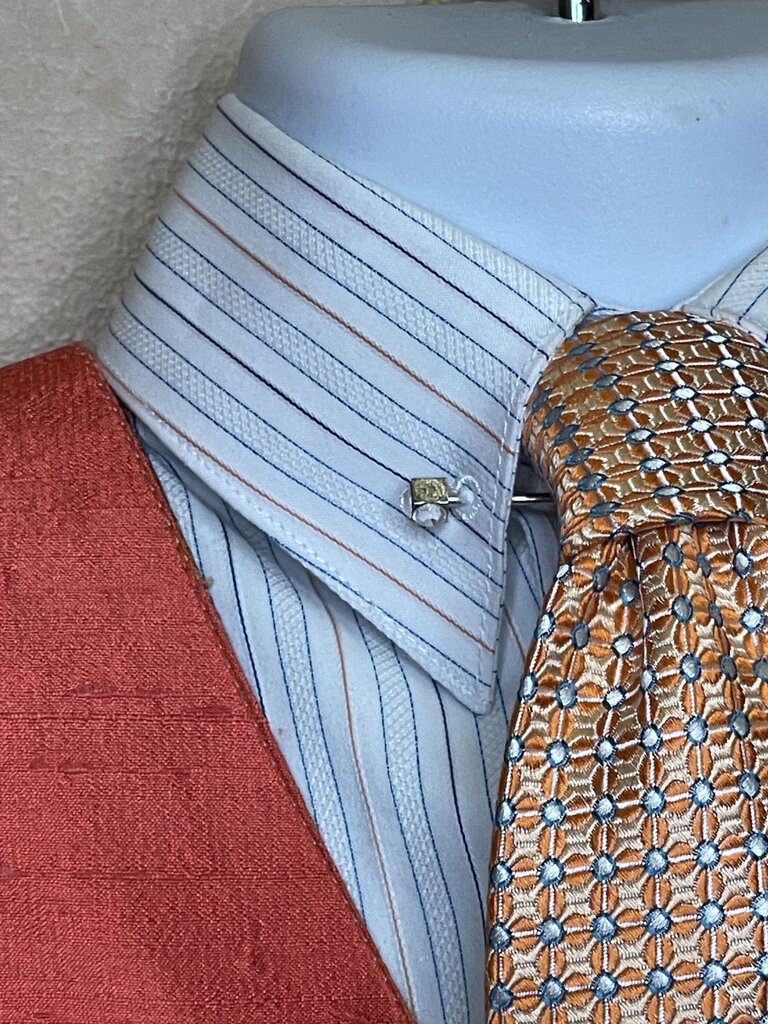 ORANGE, PURPLE AND BLUE STRIPE HAWKWOOD SHIRT