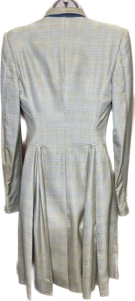 SAGE WITH BLUE AND GREEN GLEN PLAID BECKER BROTHERS DAY COAT