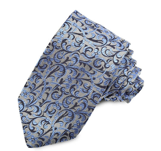 BLUE, NAVY SILVER PATTERN DION