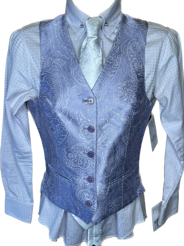PURPLE SQUARE PATTERN DEREGNAUCOURT SHIRT
